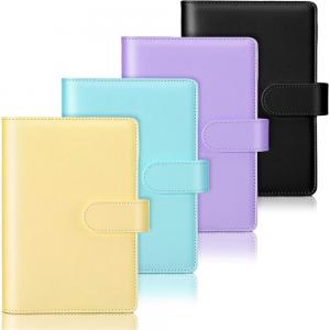 China Refillable 6 Ring Binder Notebook with 100 Sheets Inner Pages and A6 PU Leather Cover on sale