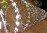 Military Defense Galvanized BTO-18 Concertina Razor Wire Security For Border Of