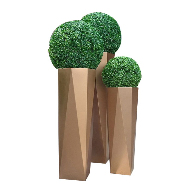 Outdoor modern stainless steel planter flower pots planters