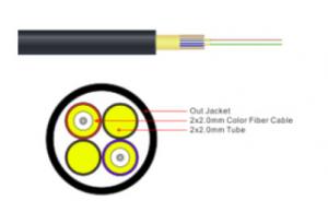 China 2 Core Bulk Fiber Optic Cable Singlemode / Multimode Light Weight Easy To Connect wholesale