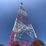 20m 40m 45m 50m Four Leg Steel Mast Gsm Cellular Telecommunication Bts Antenna