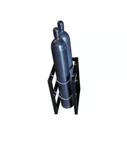 China Outdoor 2 Cylinder O2 Tank Rack Metal Fab Products Black wholesale