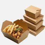 Leak Proof Kraft Paper Lunch Boxes For Parties Freezer Safe Eco Friendly