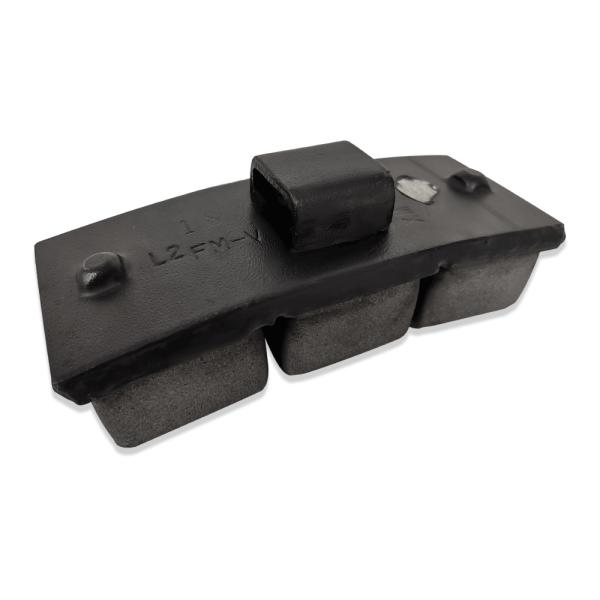 Powder Metallurgy Railway Braking System Train Brake Shoe 90MPa Cast Iron Low
