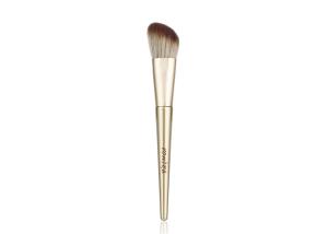 China Vonira Beauty Studio Makeup Angled Blush Brush Contour Cheek Brush With Golden Aluminum Ferrule Birch Wooden Handle wholesale