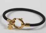 18k Gold Charm Stainless Steel Bangles / Teddy Bear Charm Bracelet For Women