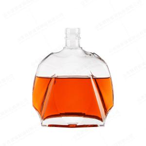 China 700ml Collar Material Glass Tequila Rum Whisky Liquor Spirit Glass Bottle wholesale