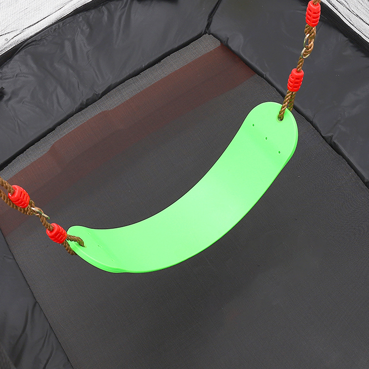 Kids' Fitness Unisex Iron Frame Indoor Outdoor Trampoline with Climb Ladder and Slide