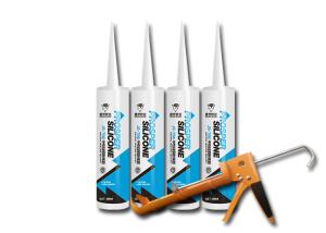 China Glazing Application Exterior Silicone Sealant , 300ML Red Rtv Silicone Sealant wholesale