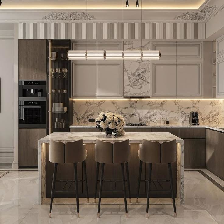 Custom Design Complete Solid Wood Kitchen Cabinets Island Particle Board Carcass Kitchen Furniture
