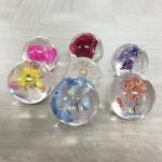 Dried Flower Paperweight Ball 80mm Nature Style Logo Customized