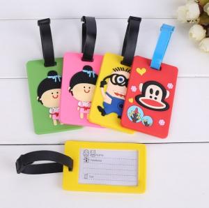 China Promotional custom luggage tag/ pvc luggage tag/rubber luggage tag wholesale