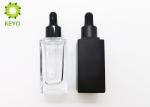 Glass Essential Oil Dropper Bottles , Square Shape 1 OZ Cosmetic Containers
