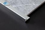 6463 Aluminum Stair Nosing Edge Trim F Shaped Mill Finished Anodized