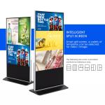 75" Floor Standing digital signage display kiosk Split Touch Screen Plug Play