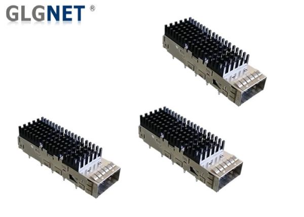 One Piece Metal QSFP28 Connector Cage For EMI Protection Single Port Press Fit