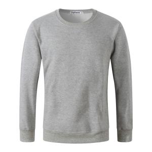 China Custom Men'S 100% Cotton Hoodie Embroidered Crew Neck Sweatshirt wholesale
