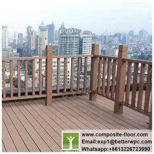 China Outdoor Waterproof Wooden Fencing Veranda Composite Deck Rail on sale