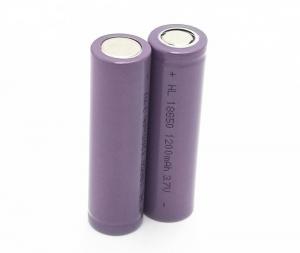 China 1200mAh 3.7V 18650 Lithium Ion Cells , 18650 Rechargeable Battery Weight 36g wholesale