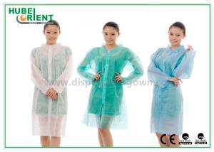 China OEM Fluid Repellent PP SMS MP Tyvek Disposable Visitor Coats wholesale