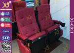 Custom Metal Frame Floor Fixed Standing Movie Theater Chairs With Armrest