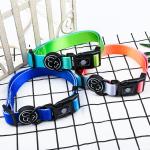 Gradient Waterproof Harness Collar Leash Set Blue Pink Purple Puppy Collar And