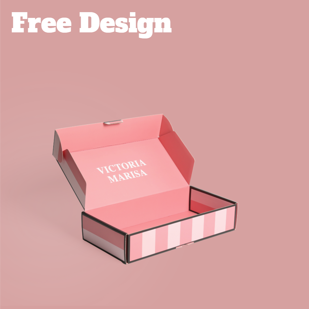 Eco-Friendly Pantone CMYK Custom Color Corrugated Cardboard Tuck End Box With Handle For Bit Items Products