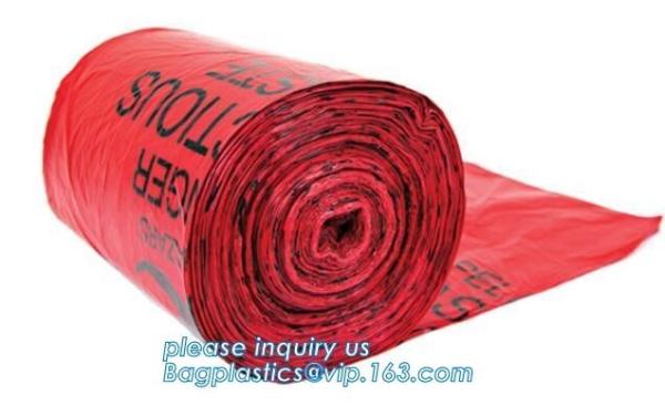 Heavy Duty Dustbin liner Plastic biohazard infectious waste, Biohazard Garbage
