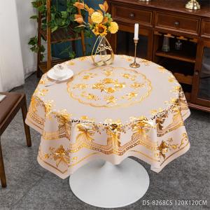 China Tablecover Tablecloth 12-Pack Polyester Elastic Edged Backed Fitted PVC Print Cover wholesale