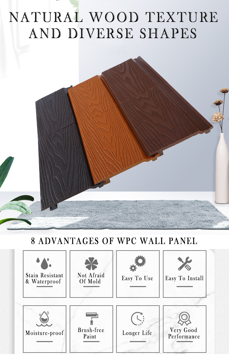Exterior WPC Wall Panel for Indoor/Outdoor Decoration in Hotel Office and Shopping Mall