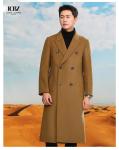 Men's Regular Winter Coat for Thick Europe And America Long Wool Trench Slim Fit