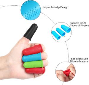 China Rubber Fingers Covers, Silicone Finger Protector Sleeve Tips Guard Fingertip Thumb Cots Pads For Hot Glue wholesale