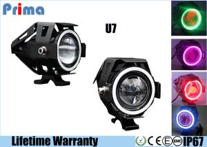 China U7 15W Angel Eye Motorcycle Driving Lights 6000k - 7000k Aluminum Alloy wholesale