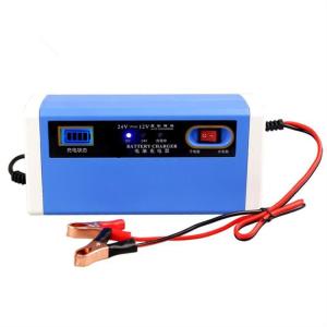 China Smart Pulse Repair Function 12V 24V 10A Car Motorcycle Battery Charger for Lead Acid AGM GEL WET Batteries Private Mold wholesale