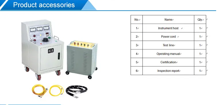 0.1 Class Accuracy High Current Primary Injection Tester for Relay and Circuit Breaker Calibration