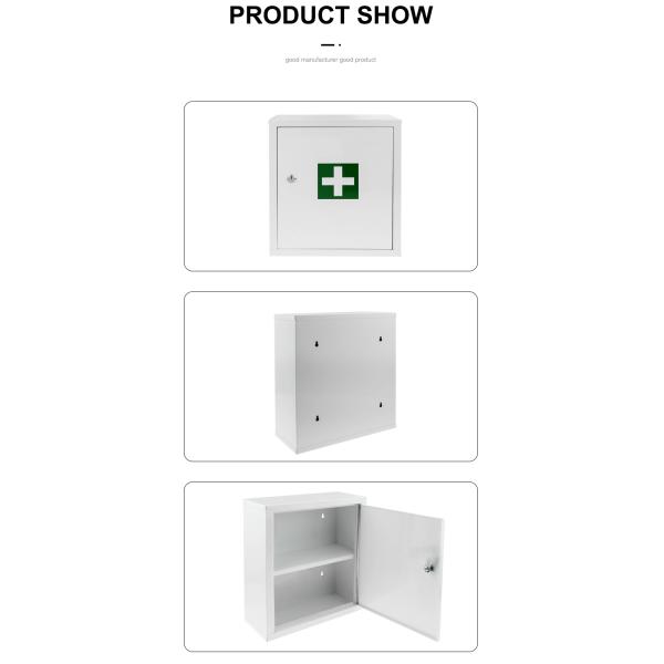 First Aid Storage Key Locking Safe Medical Wall Cabinet