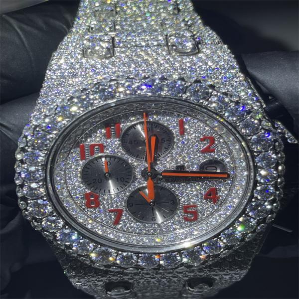 Hip Hop Moissanite Iced Out Watch Datejust Automatic Mechanical Watches For