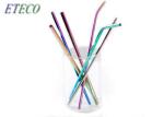 Washable Birthday Party Stainless Steel Cocktail Straws Rainbow Rose Gold