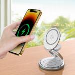 Portable Wireless Charger Foldable 15W High Speed Wireless Charger For Earphones