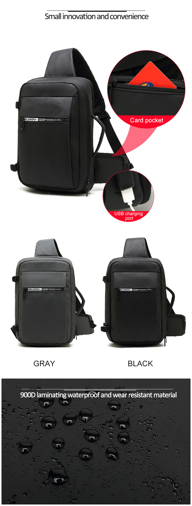 Crossbody Chest Sling Bags 10L