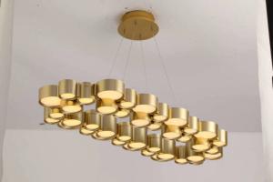 China LED Acrylic Gold Resin Creative Chandelier Csutom Color 3000 - 6000K wholesale