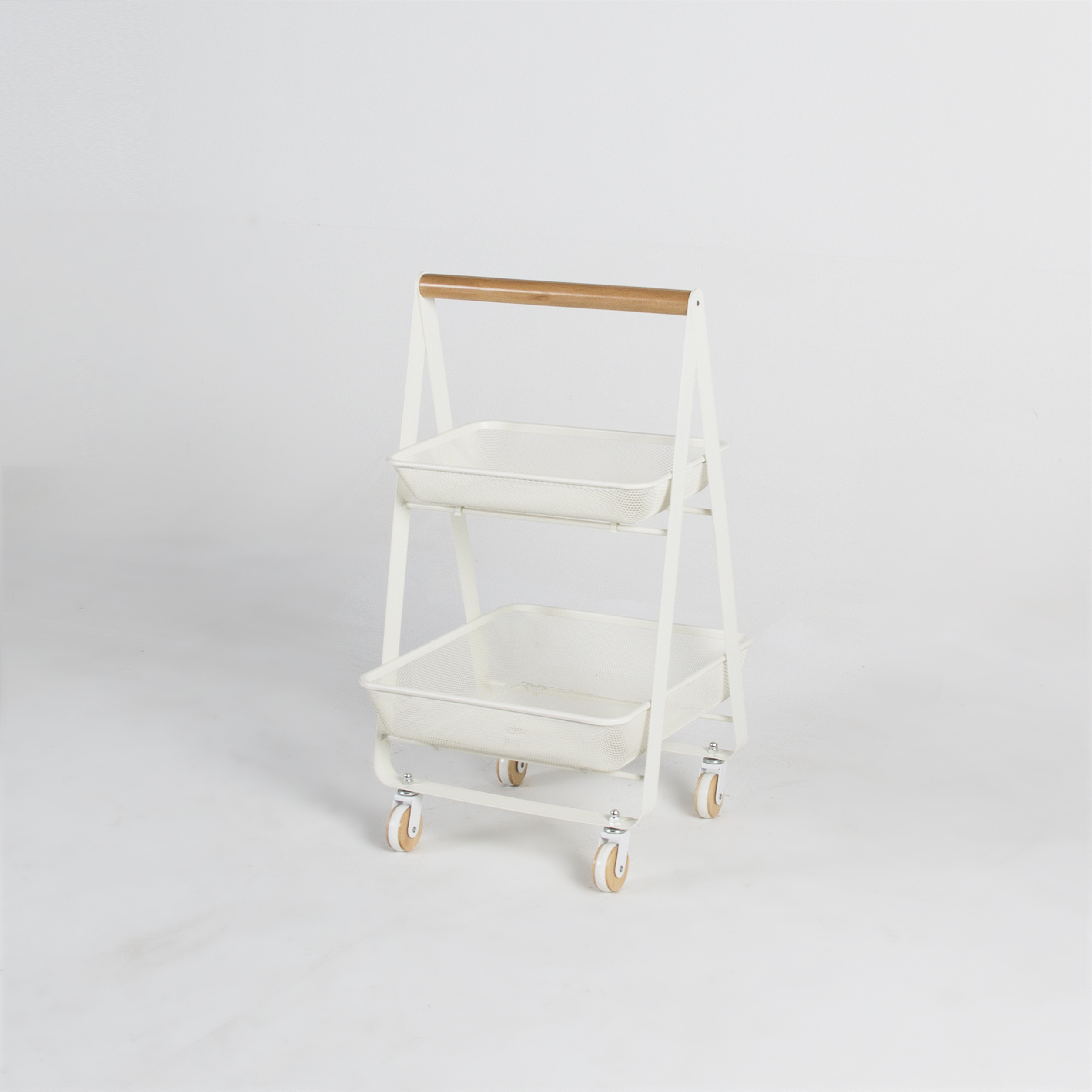 Nordic Shelf Storage Trolley 3 Tier Kitchen Rolling Cart For Space-Saving