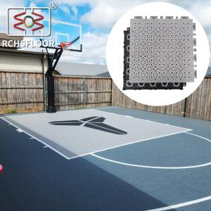 China 600g/Pc Multi Sport Interlocking Tiles Shock Absorption 32% PP Tiles For Tennis Court wholesale