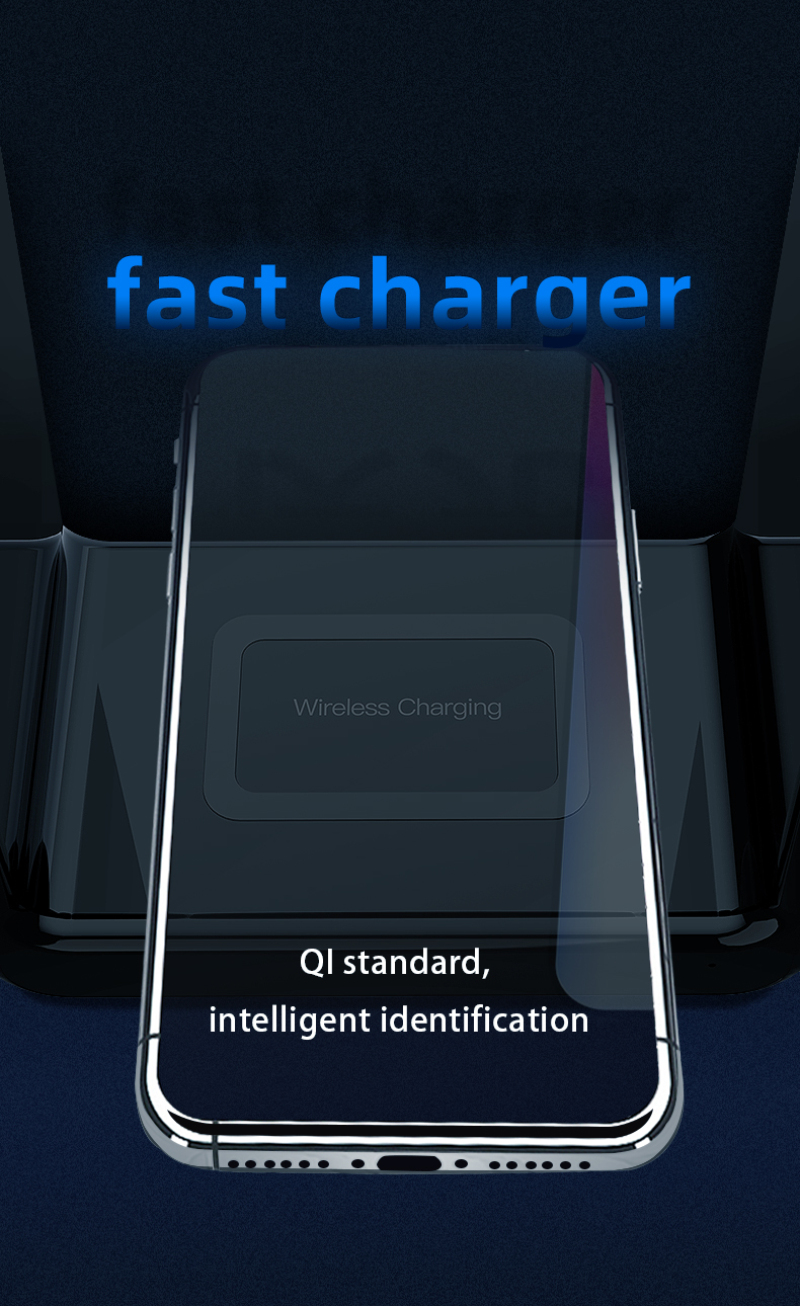 7.5W Fast Qi Wireless Charging Led Desk Lamp / 2700K Wireless Charging Pad Lamp