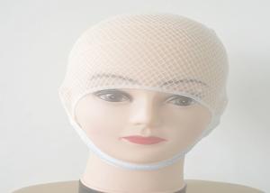 China White Polyester Tubular Netting Bandage Fixation Cap , Medical Bonnet wholesale