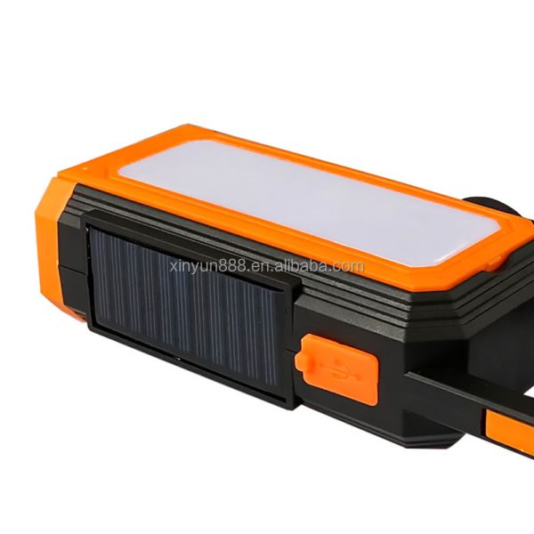 Multi Functional Searchlight Outdoor Solar Power Bank Strong Light Flashlight LED Handheld Light Wholesale Camping