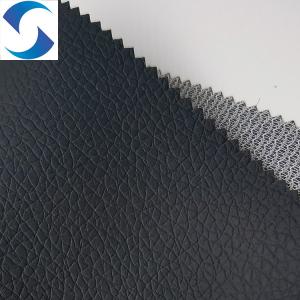 China Black Faux PVC Leather Embossed Fabric ECO-friendly For Sofa wholesale