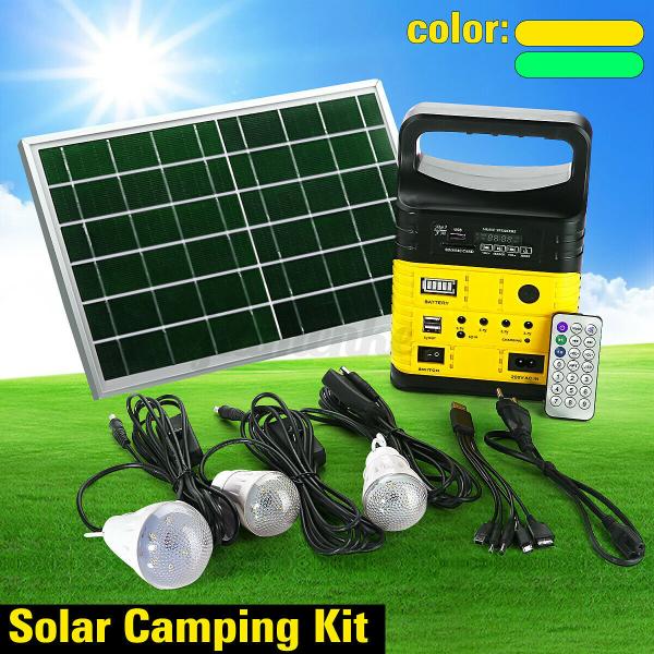 7500mah 10W 6V Solar Panel Energy System Indoor Solar Lighting Kits With MP3 FM