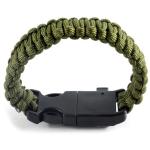Outdoor Paracord Bracelet with Fire Starter and Whistle Buckle Essential