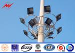 6-15m Galvanized Steel High Mast Light Pole , Outdoor Lighting Pole For Damman